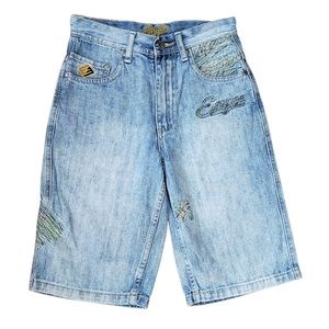 Enyce Boys’ Blue Graphic Casual Summer Denim Jean Shorts